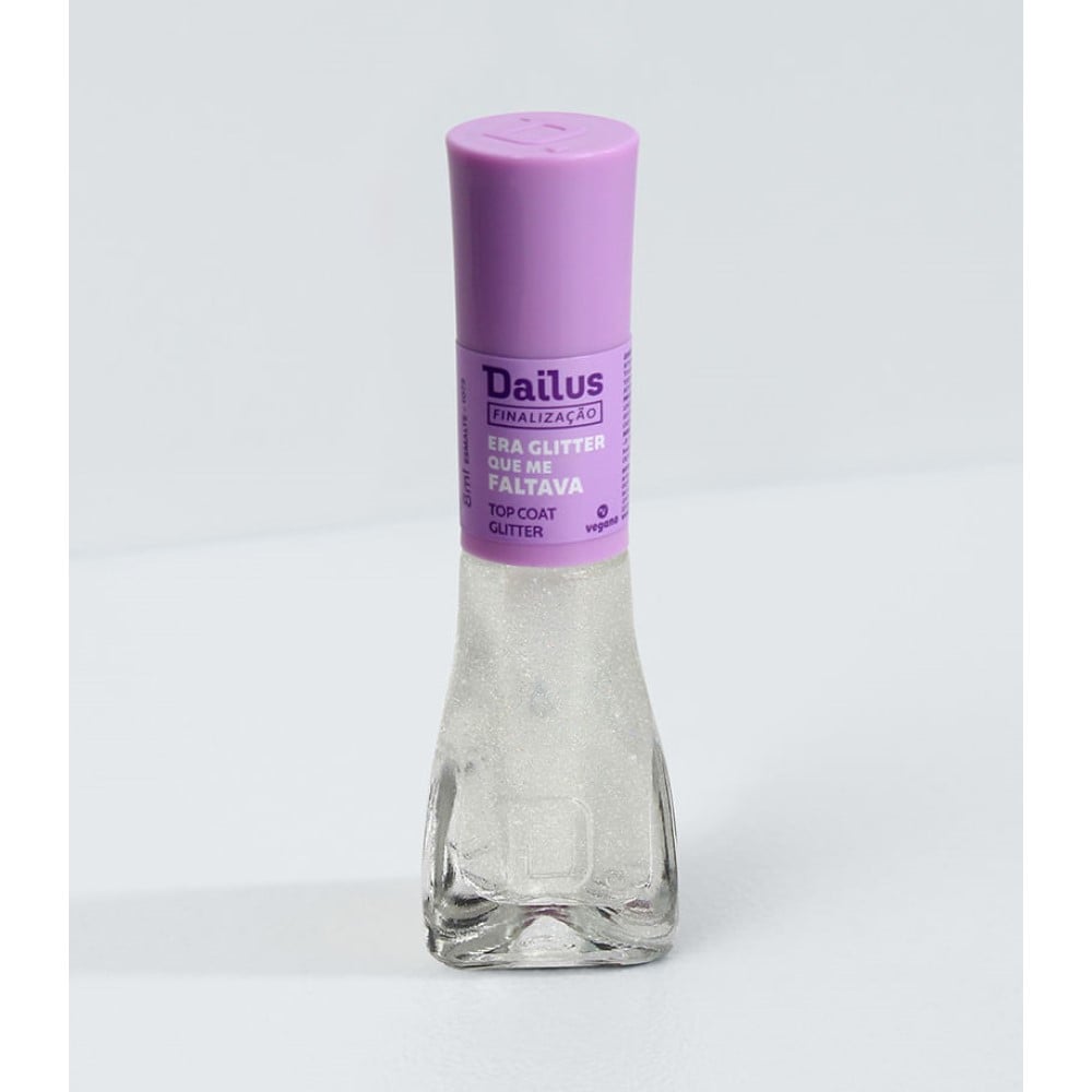 Esmalte Dailus Top Coat Glitter Era Glitter Que Me Faltava 8ml
