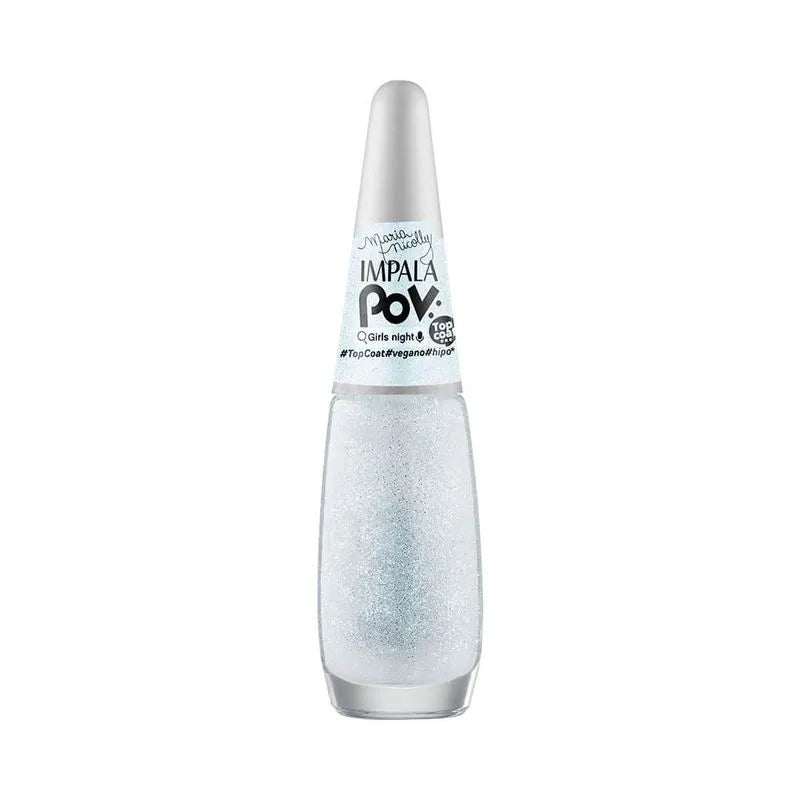 Esmalte Top Coat Glitter Impala POV Girls Night 7,5ml
