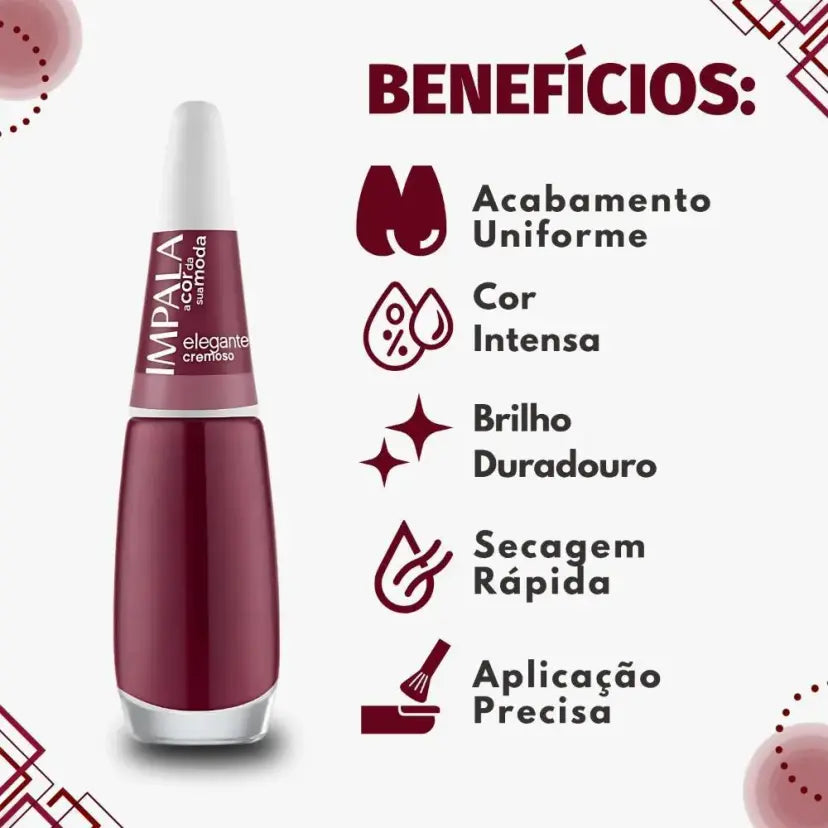 Esmalte Cremoso Impala A Cor da Moda Elegante 7,5ml