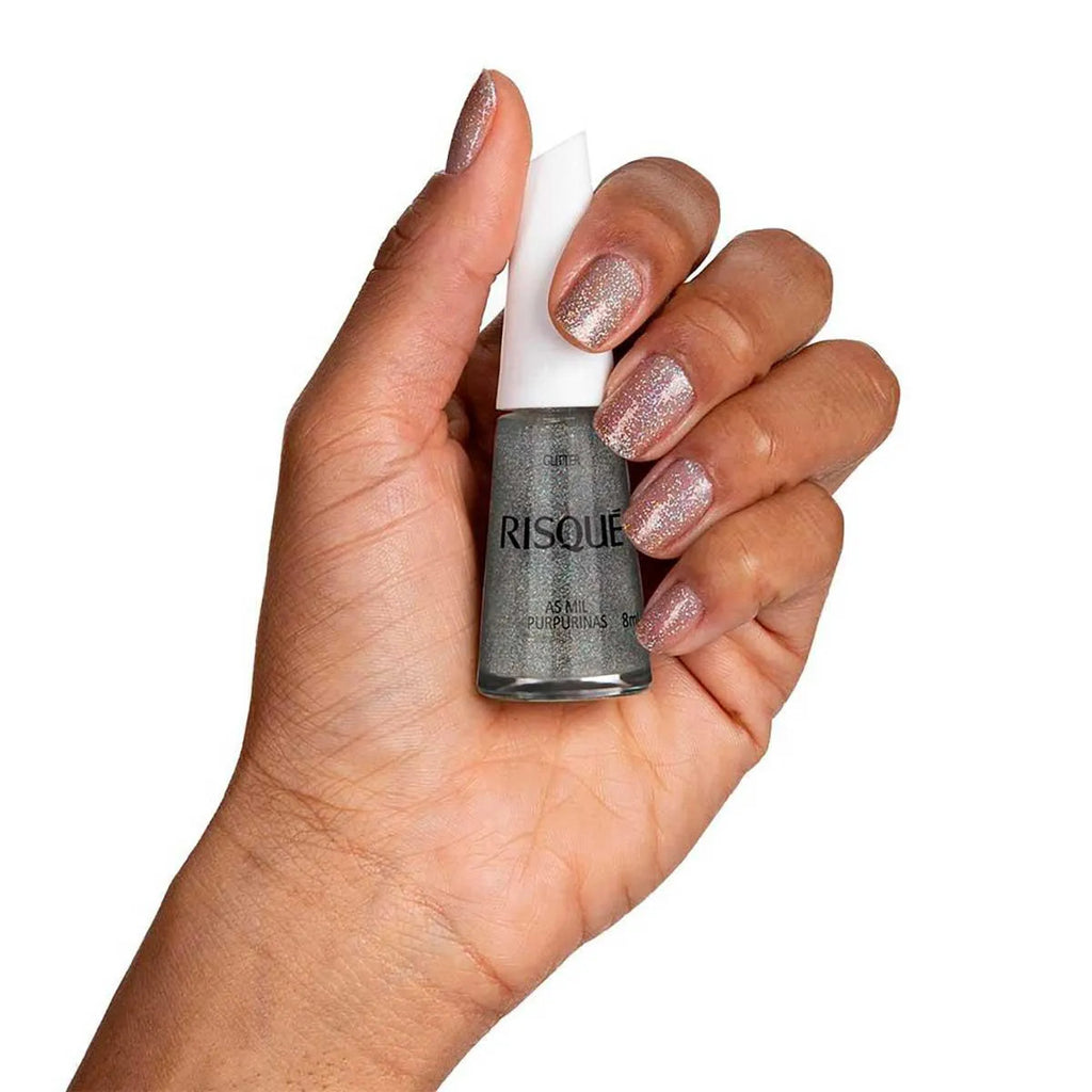 Esmalte Glitter Risqué As Mil Purpurinas 8ml