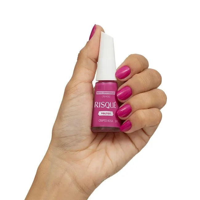 Esmalte Risqué Voltei Cripto Rosa 8ml