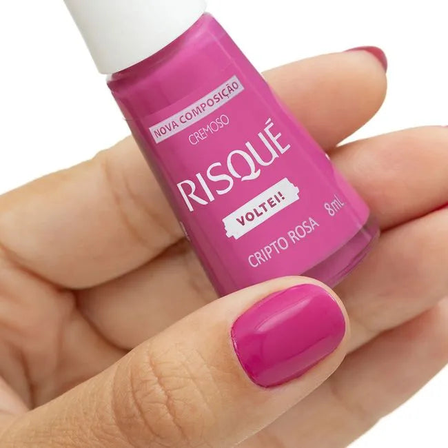 Esmalte Risqué Voltei Cripto Rosa 8ml