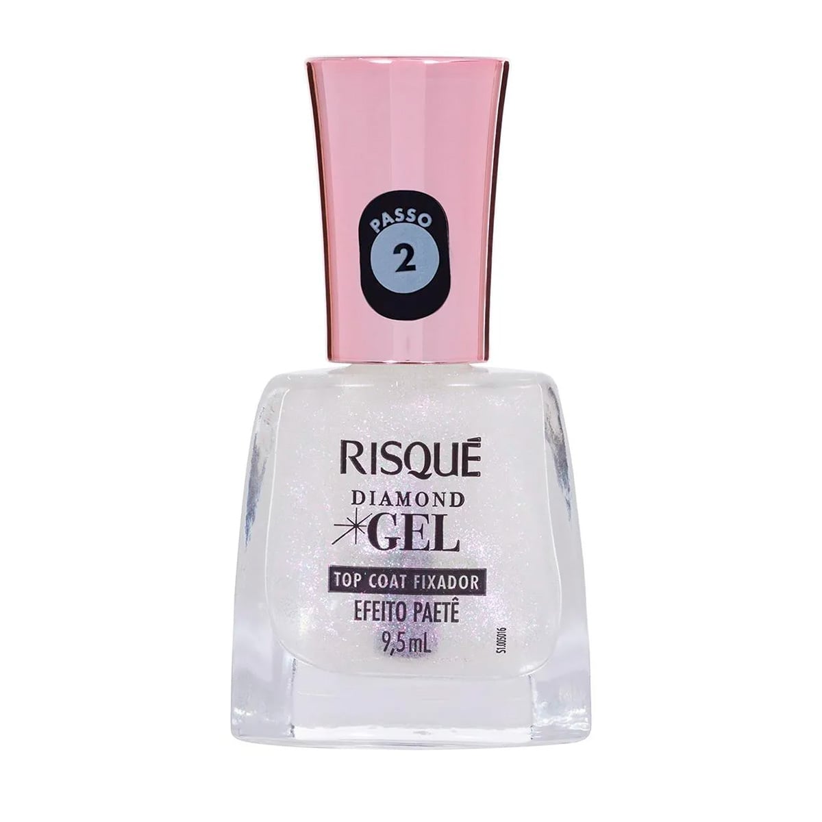 Esmalte Risqué Diamond Gel Efeito Paetê 9,5ml