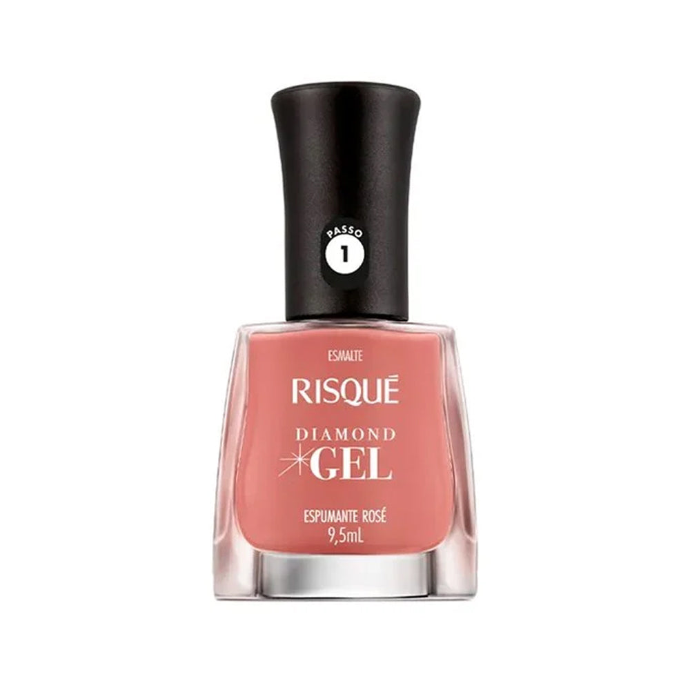 Esmalte Risqué Diamond Gel Espumante Rosé 9,5ml