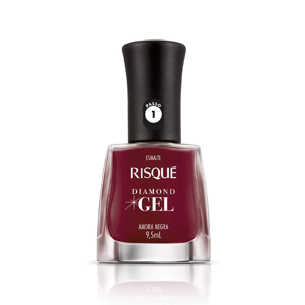 Esmalte Risqué Diamond Gel Amora Negra 9,5ml
