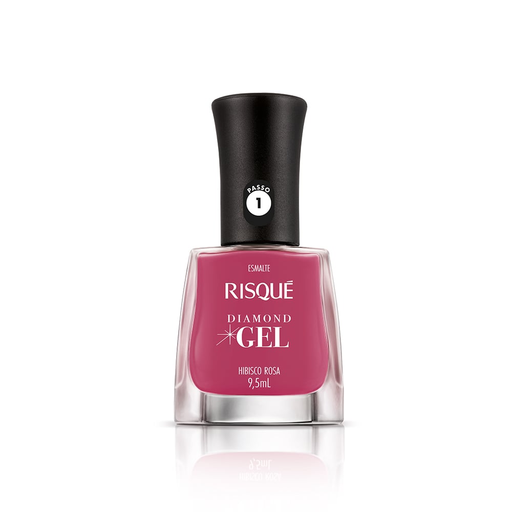 Esmalte Risqué Diamond Gel Hibisco Rosa 9,5ml