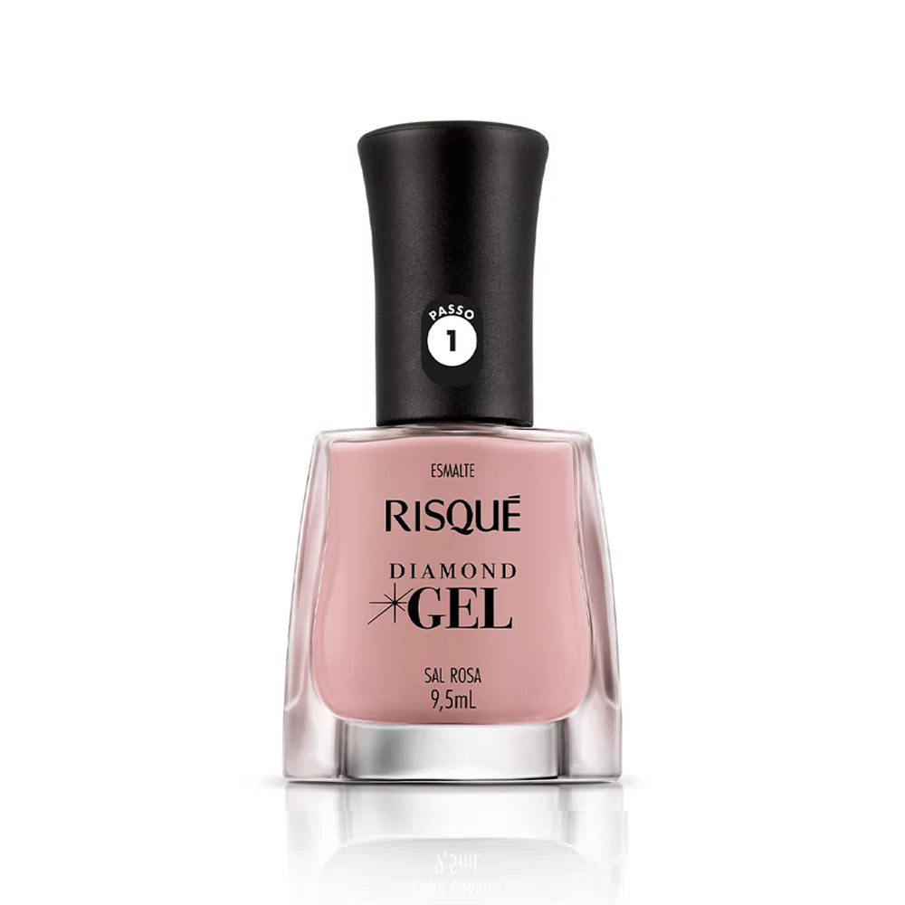 Esmalte Risqué Diamond Gel Sal Rosa 9,5ml