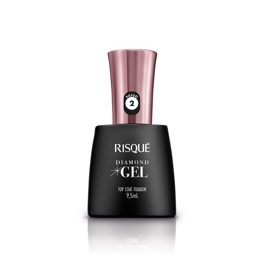 Esmalte Risqué Diamond Gel Top Coat Fixador 9,5ml