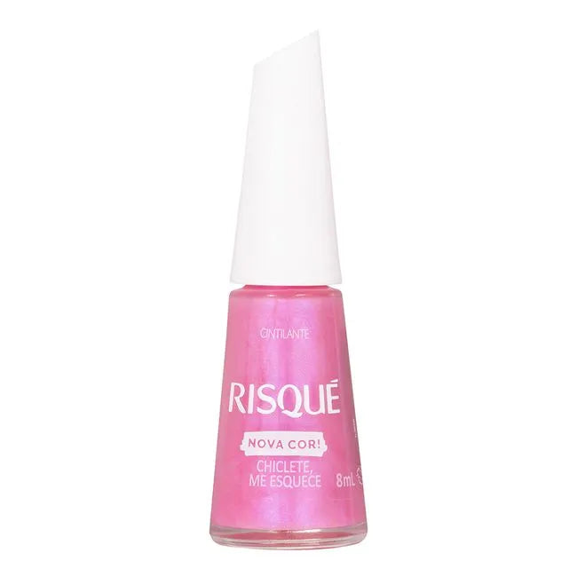 Esmalte Cintilante Risqué Rosa Chiclete, Me Esquece 8ml