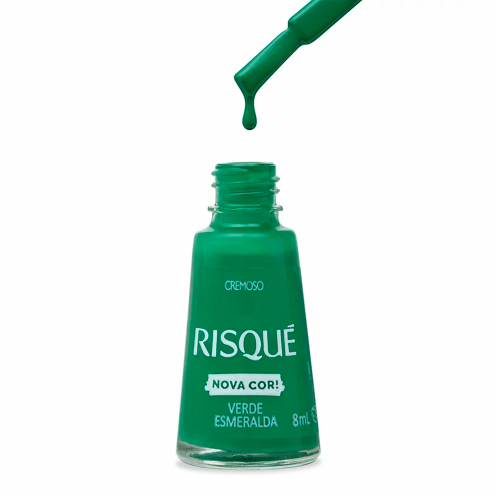 Esmalte Risqué Voltei Verde Esmeralda 8ml