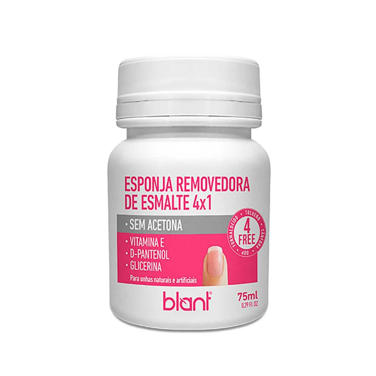 Esponja Removedora de Esmalte Blant 4x1 75 ml