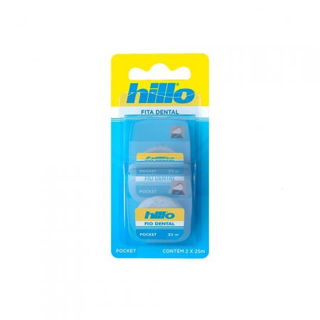 Fio Dental Hillo Pocket 25m com 2 Unidades