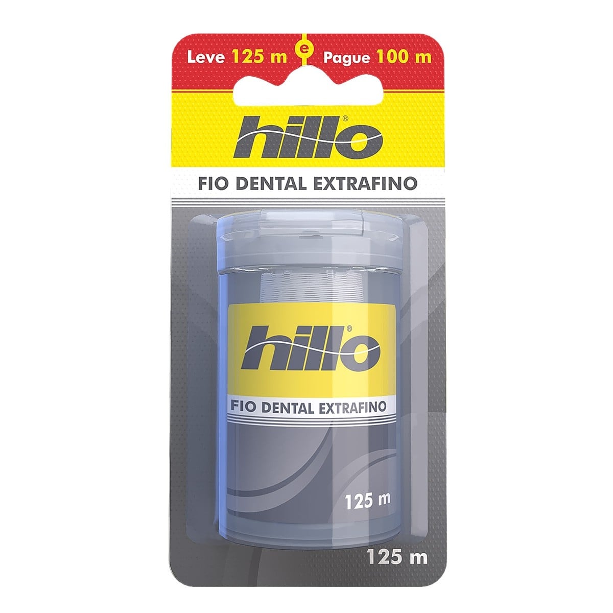 Fio Dental Hillo Extra Fino Leve 125m Pague 100m