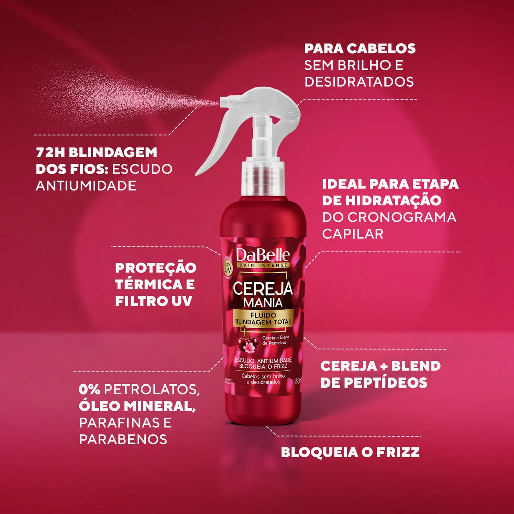 Fluido Blindagem DaBelle Cereja Mania 180ml