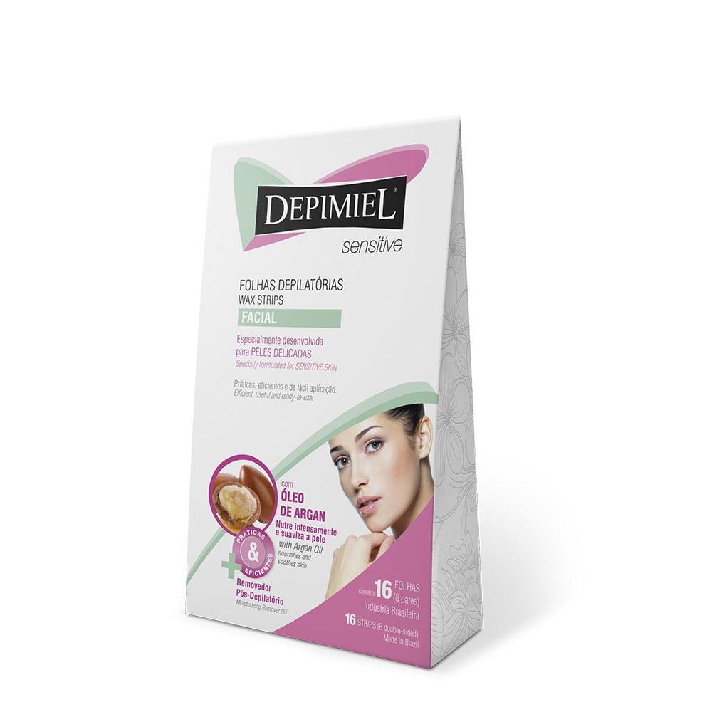 Folha Pronta Facial Sensitive Depimiel com 16 Unidades