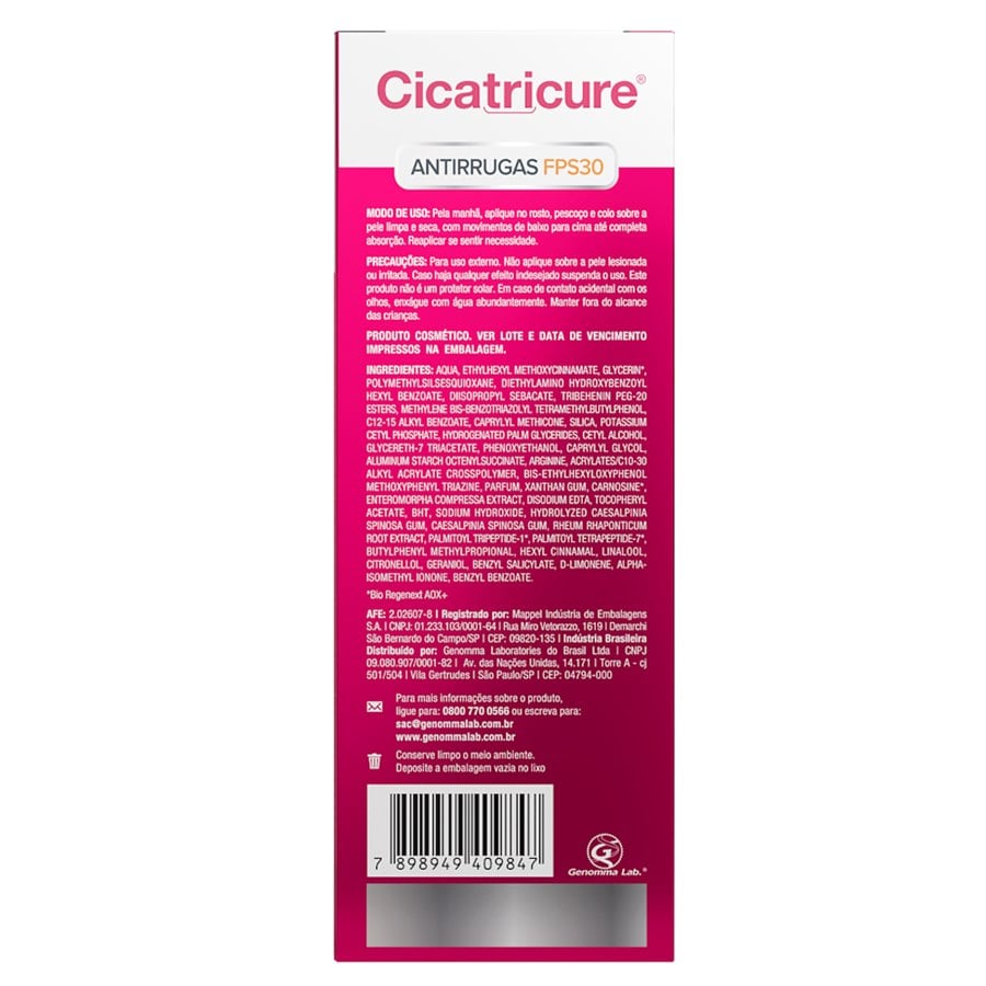 Creme Facial Cicatricure Antissinais 50g