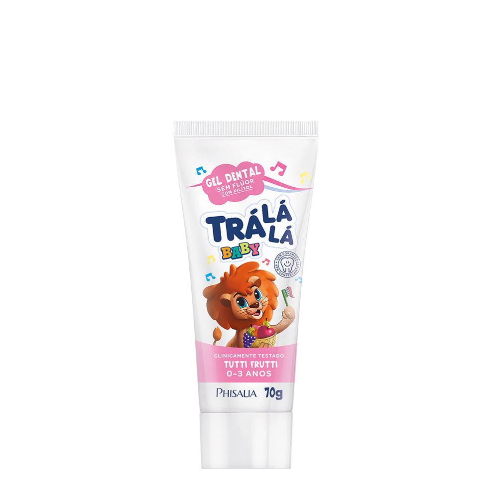 Gel Dental Trá Lá Lá Baby Tutti-Frutti Sem Flúor 70g