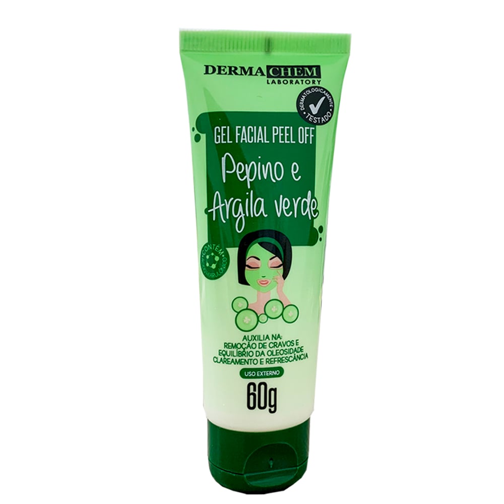 Gel Facial Dermachem Peel Off Pepino e Argila Verde 60g
