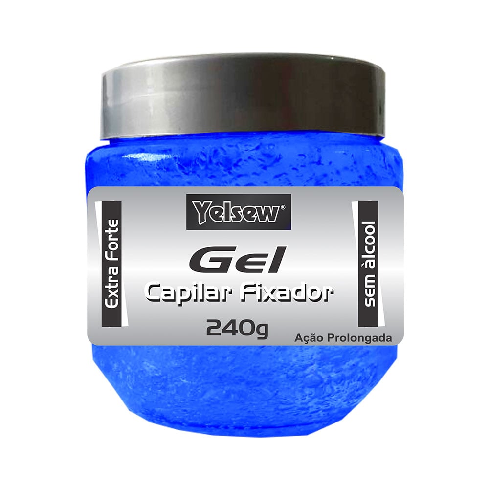 Gel Fixador Yelsew Pote Alta Fixação Extra Forte Azul 240g