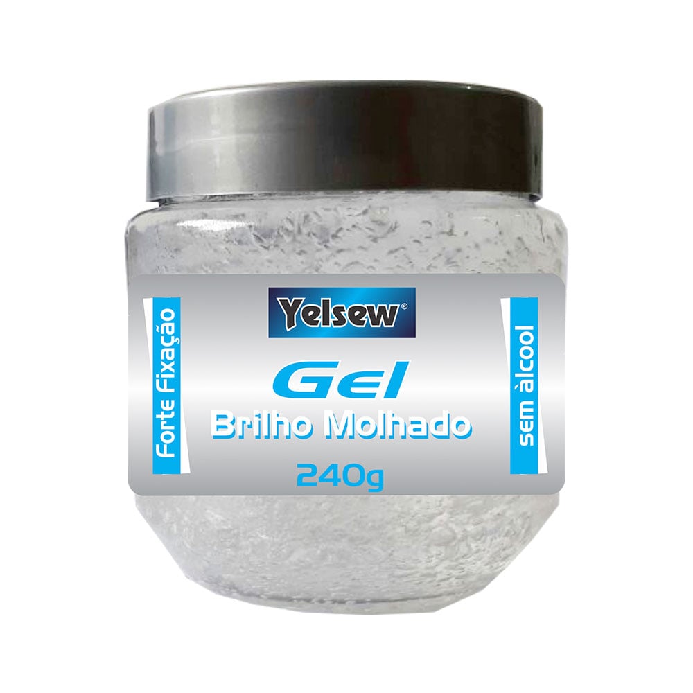 Gel Fixador Yelsew Pote Cristal Efeito Brilho Molhado 240g