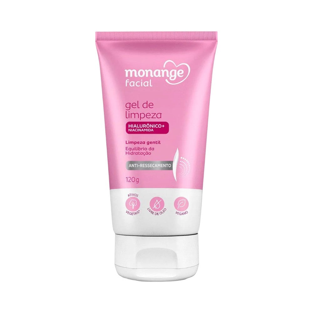 Gel de Limpeza Facial Antirressecamento Monange 120g