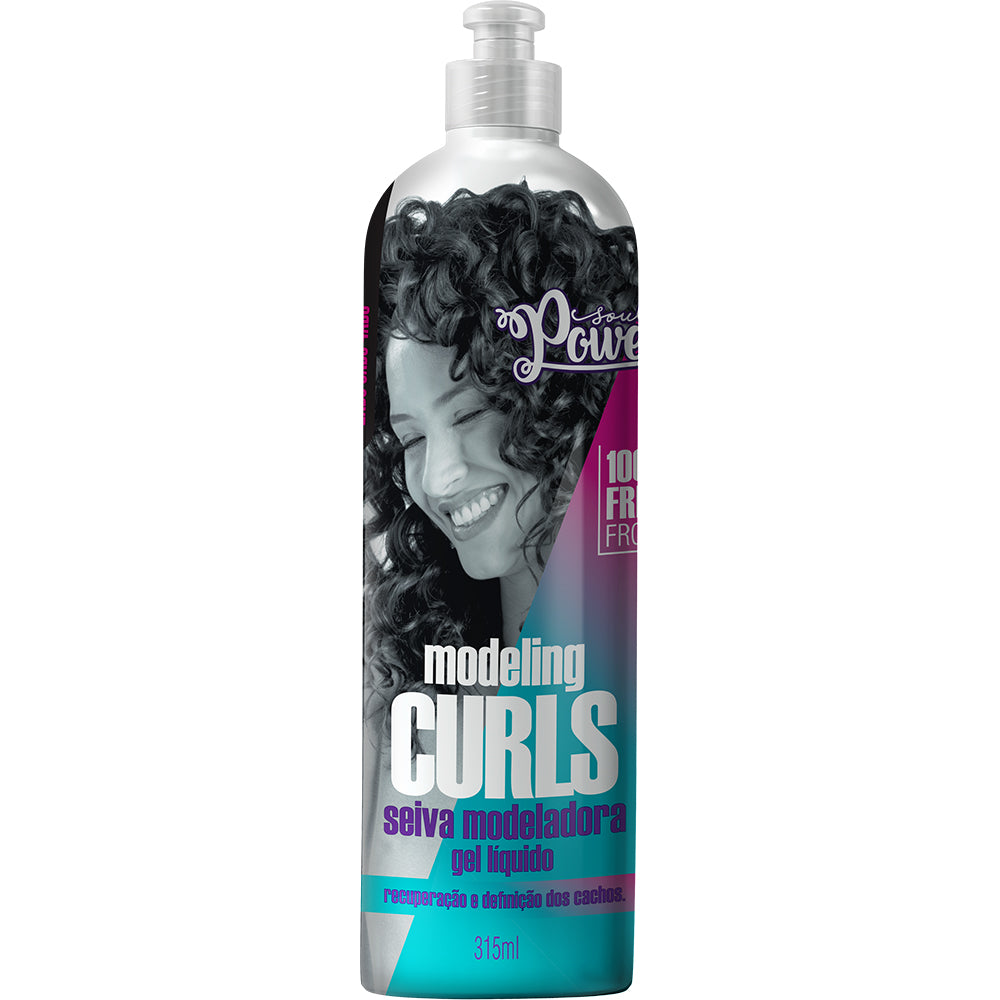 Gel Líquido Soul Power Seiva Modeladora Modeling Curls 315ml