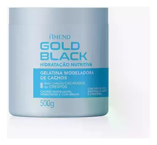 Gelatina Modeladora de Cachos Gold Black Hidratação Nutritiva 500g