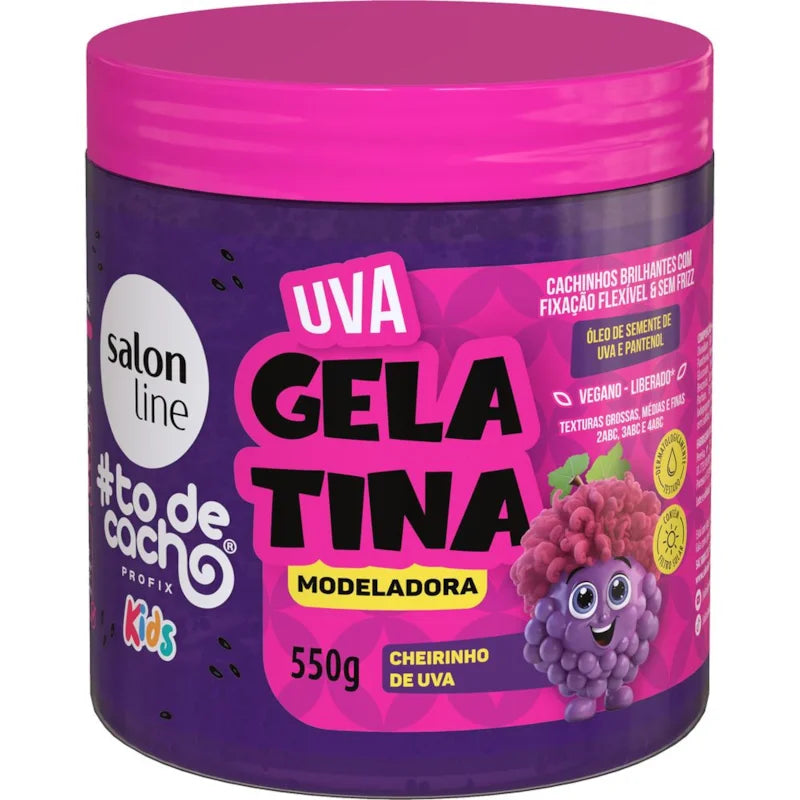 Gelatina Salon Line #ToDeCacho Kids Modeladora Uva 550g