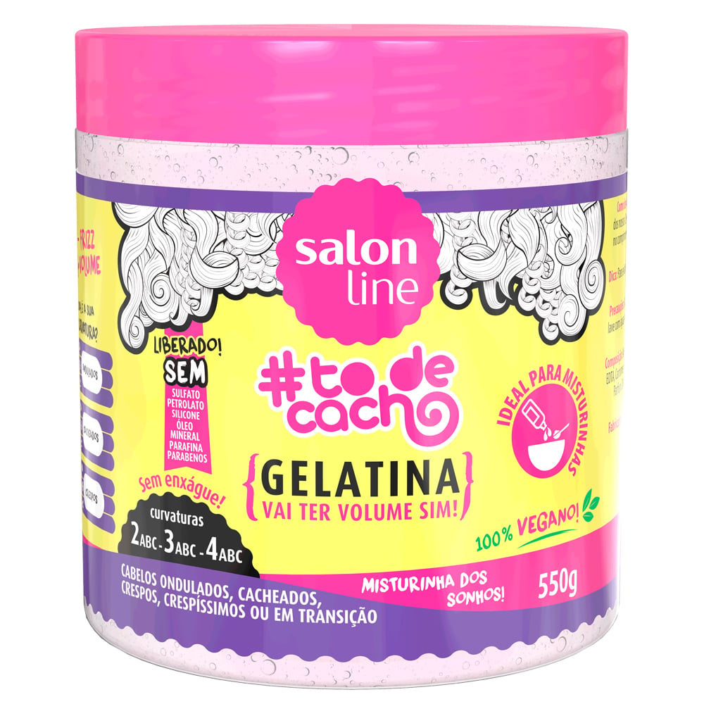 Gelatina Salon Line #ToDeCacho Super Volume 550g