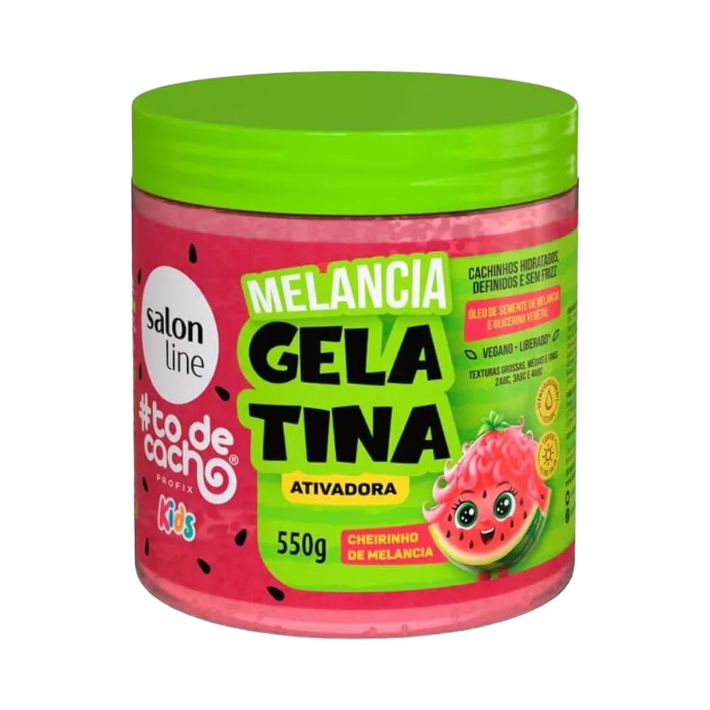 Gelatina Salon Line #ToDeCacho Kids Ativadora Melancia 550g