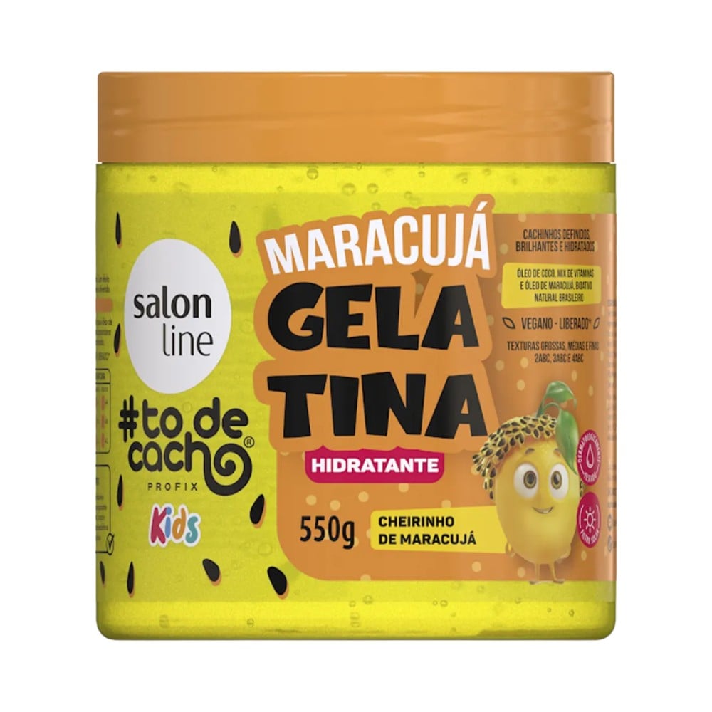 Gelatina Salon Line #ToDeCacho Kids Hidratante Maracujá 550g