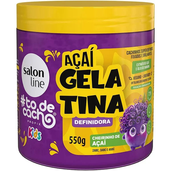 Gelatina Salon Line #ToDeCacho Kids Açaí Definidora 550g