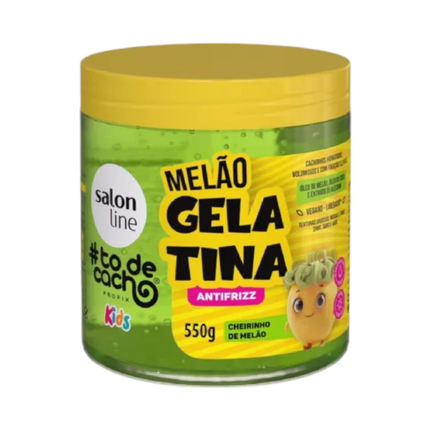 Gelatina Salon Line #ToDeCacho Kids Antifrizz Melão 550g