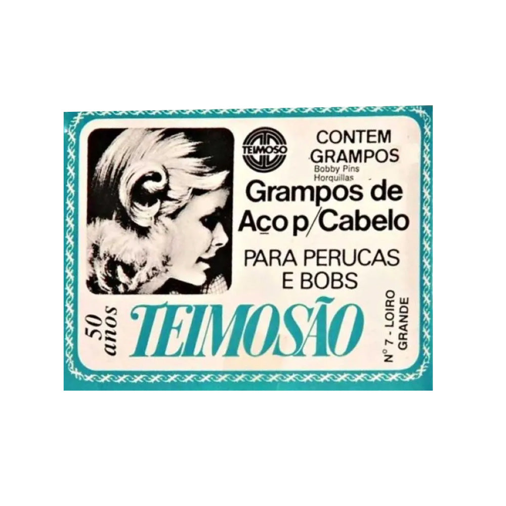 Grampo de Cabelo Teimoso Amarelo Nº 7 100 Unidades