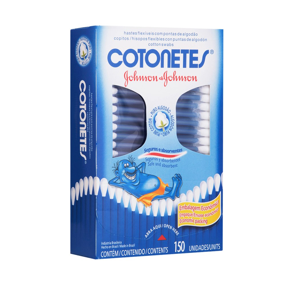 Hastes Flexíveis Johnson & Johnson Cotonetes 150 Unidades