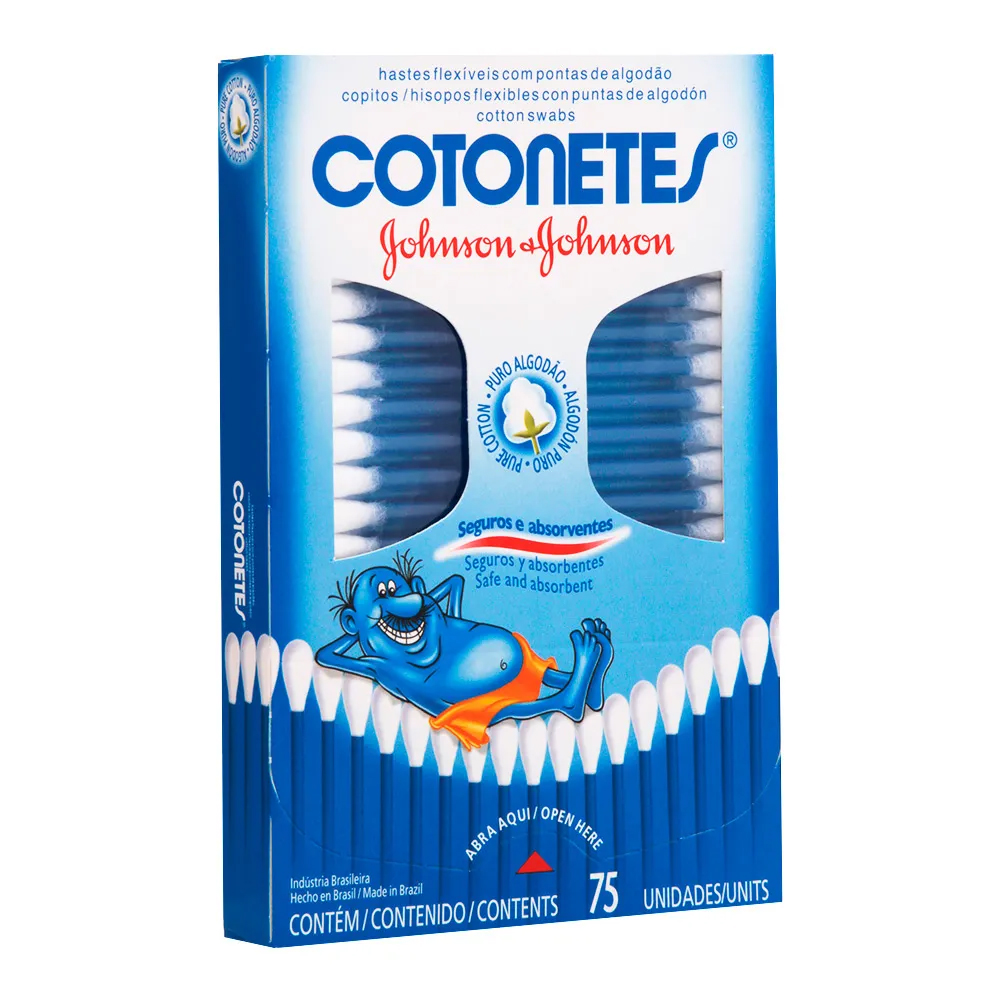 Hastes Flexíveis Johnson & Johnson Cotonetes 75 Unidades