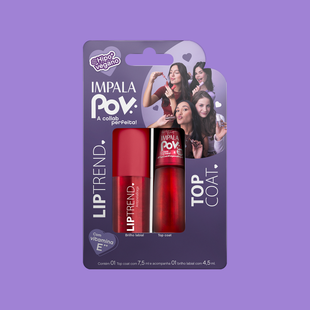 Kit Impala POV Top Coat + Gloss Labial Antonela