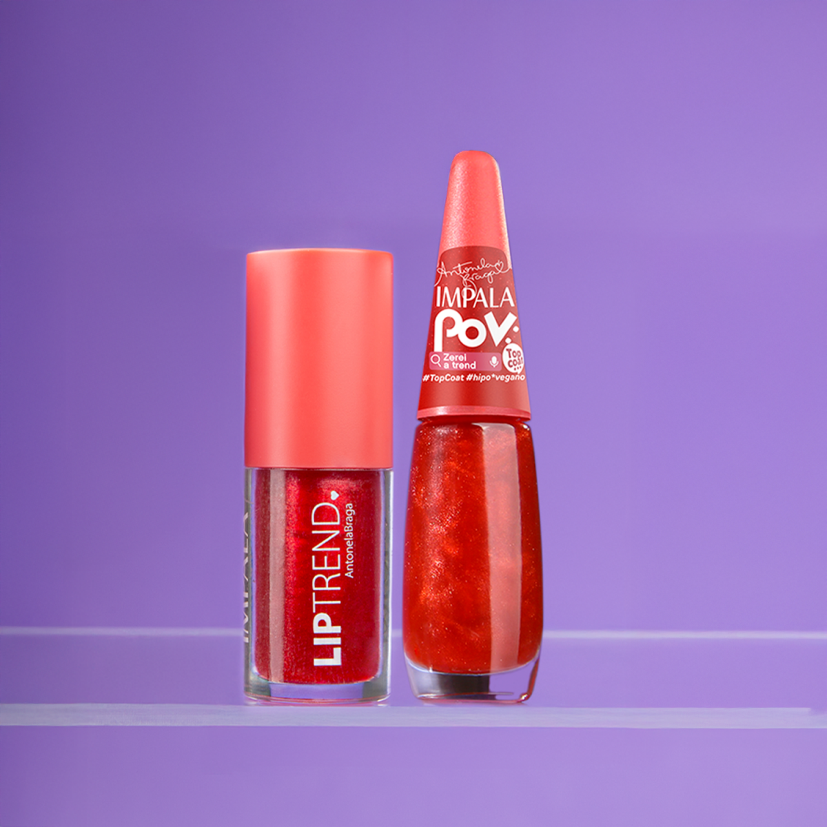 Kit Impala POV Top Coat + Gloss Labial Antonela