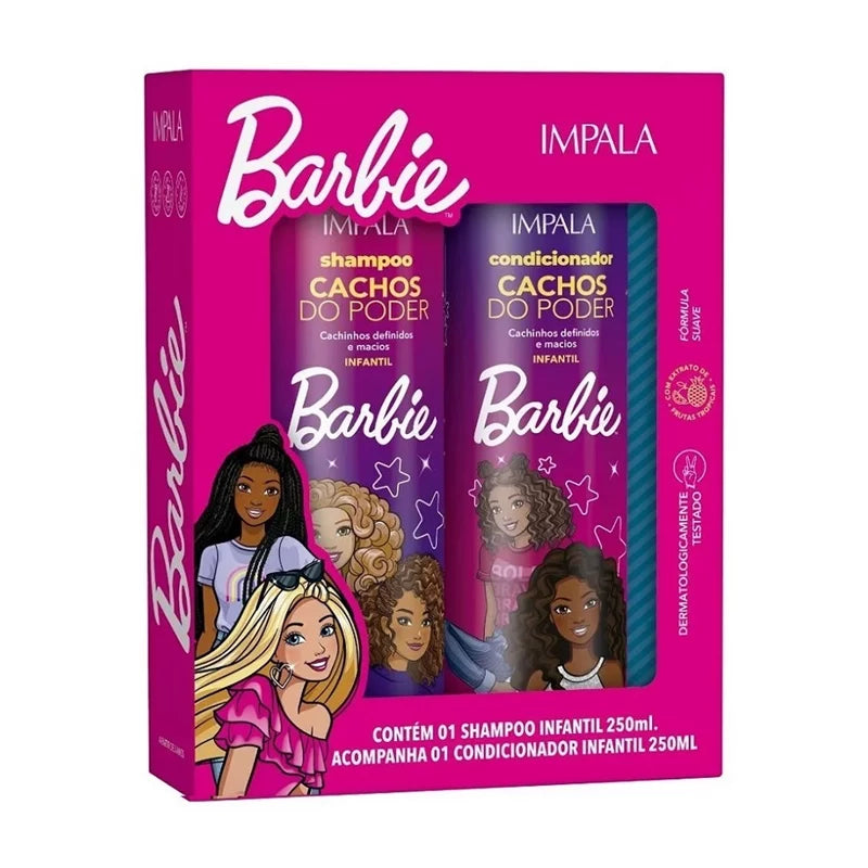 Kit Impala Barbie Cachos do Poder Shampoo + Condicionador 250ml cada