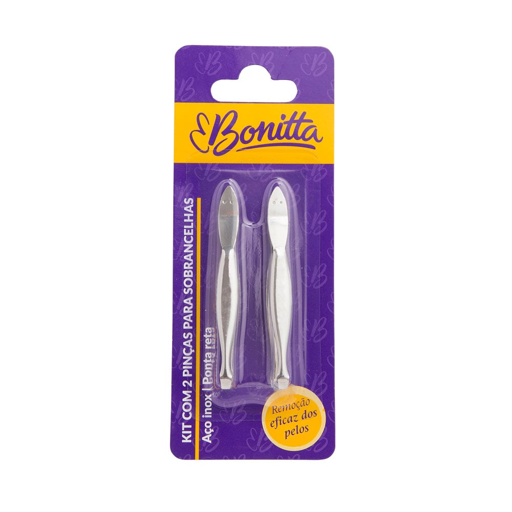 Kit Bonitta Pinças para Sobrancelhas 2 Unidades Ref. 597BT