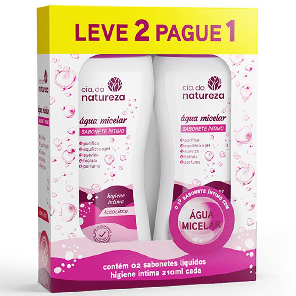 Kit Cia da Natureza Sabonete Íntimo Água Micelar Leve 2 Pague 1 2x210ml