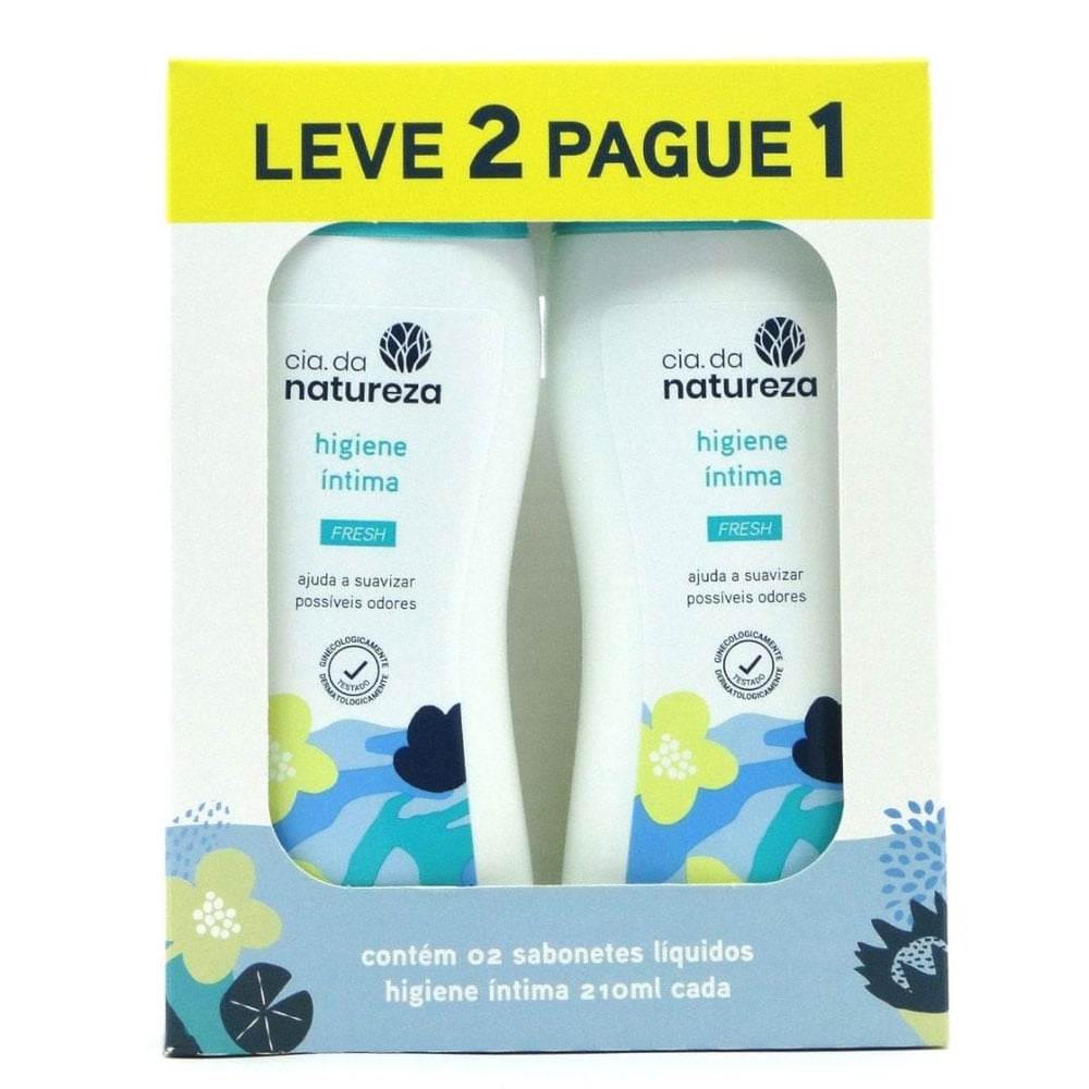 Kit Cia da Natureza Sabonete Íntimo Fresh Leve 2 Pague 1 210ml