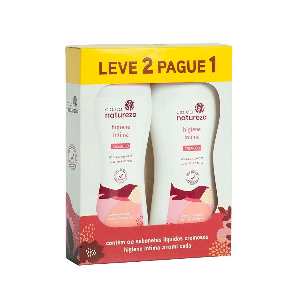 Kit Cia da Natureza Sabonete Íntimo Tradicional Leve 2 Pague 1 210ml