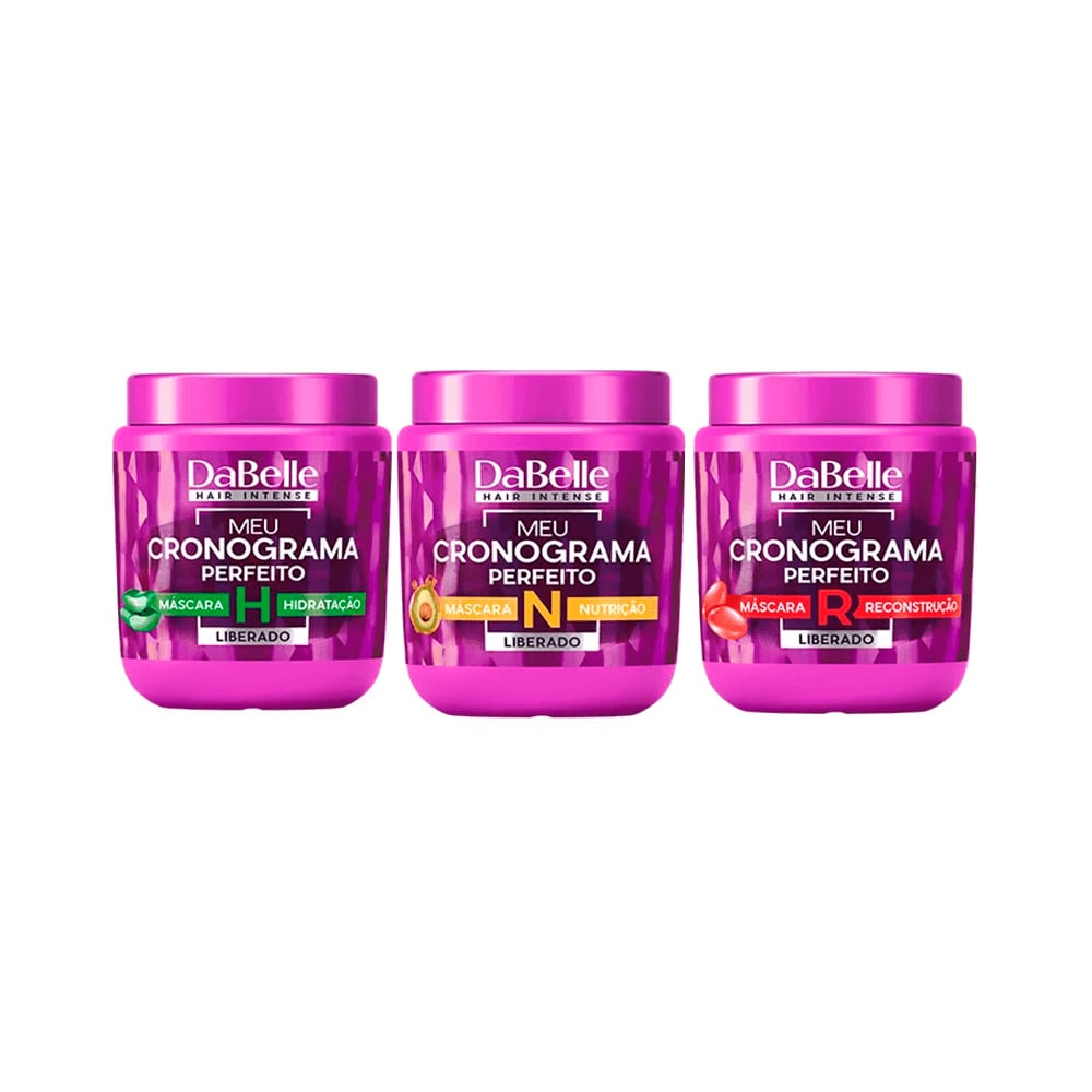 Kit DaBelle Meu Cronograma Perfeito 3 Máscaras 1200g