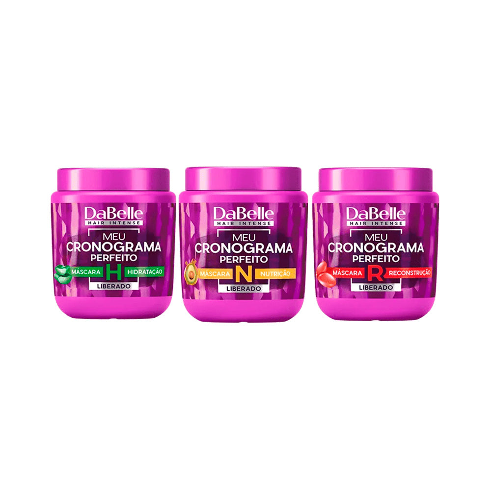 Kit DaBelle Meu Cronograma Perfeito 3 Máscaras 1200g