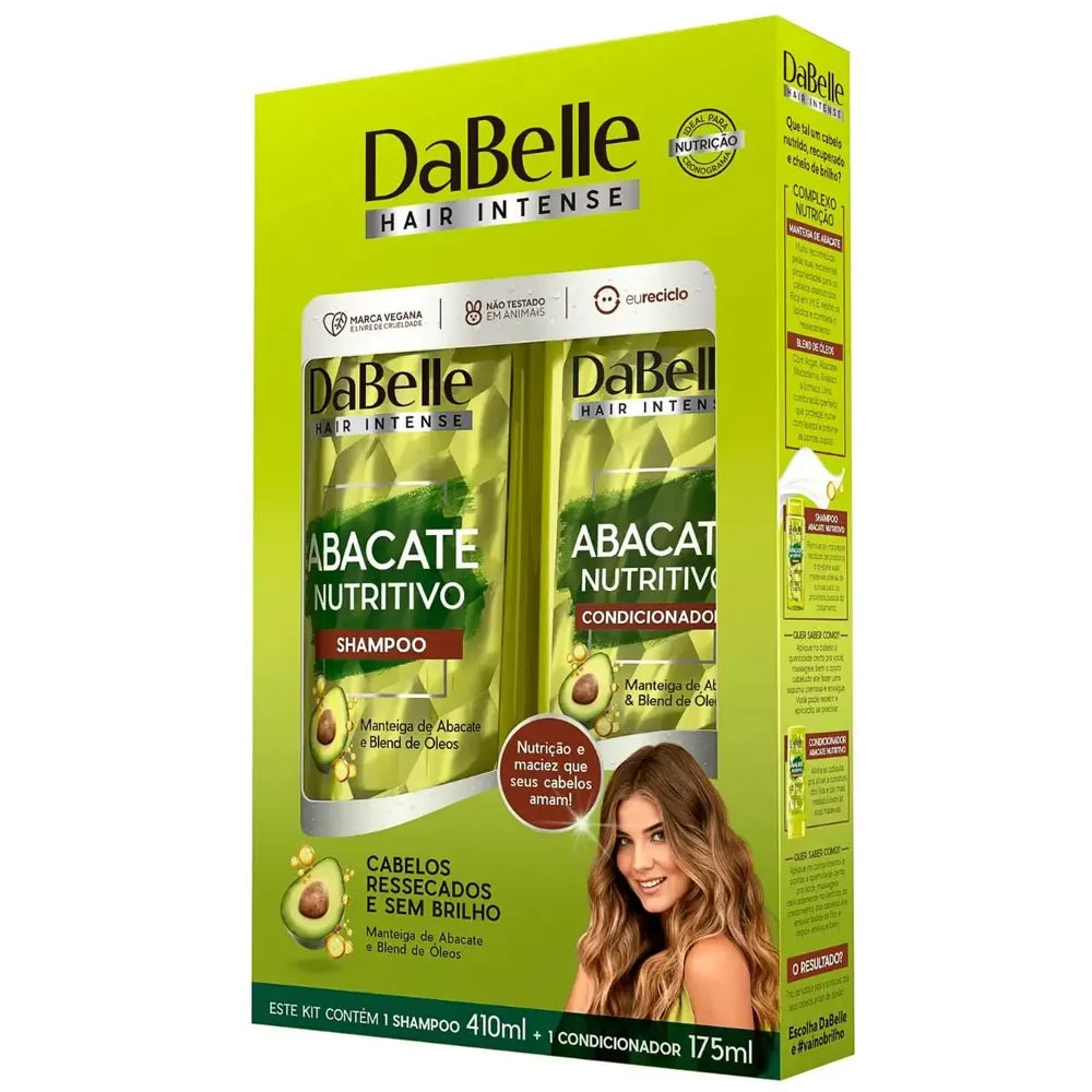 Kit DaBelle Shampoo 410ml + Condicionador 175ml Abacate Nutritivo
