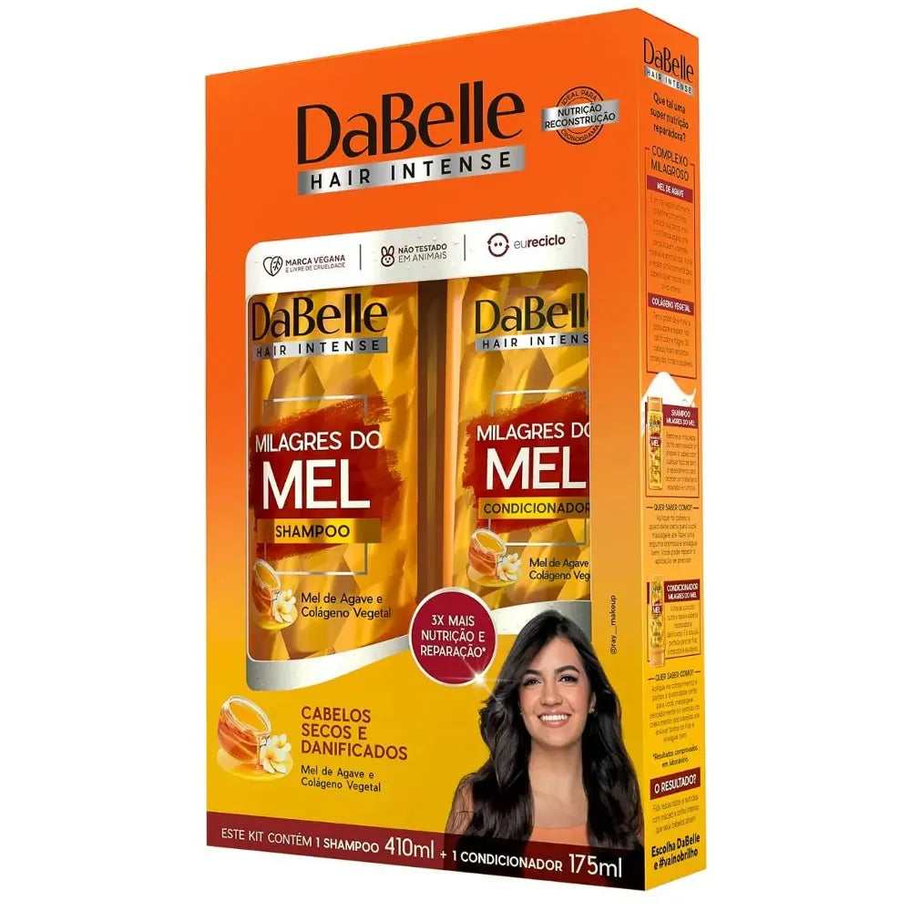 Kit DaBelle Shampoo 410ml + Condicionador 175ml Milagres do Mel