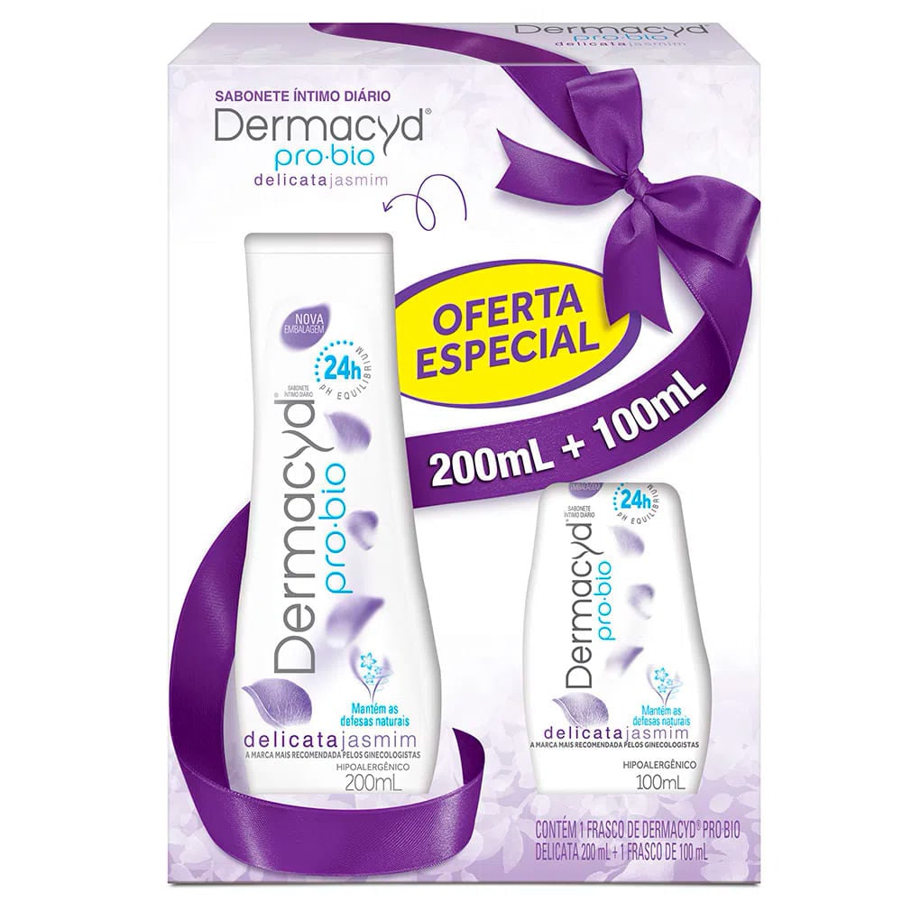 Kit Dermacyd Sabonete Íntimo Delicata 200ml + 100ml