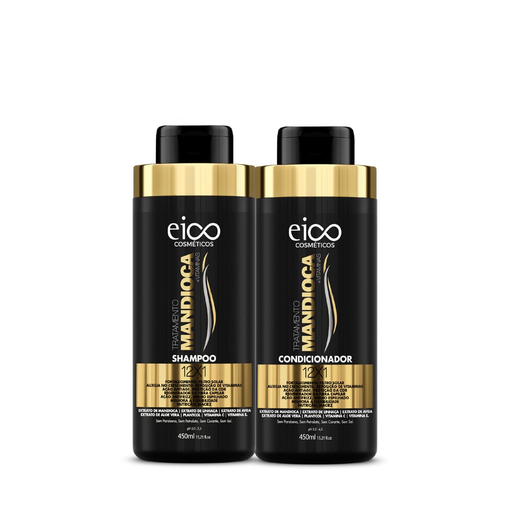 Kit Eico Shampoo + Condicionador Mandioca 450ml