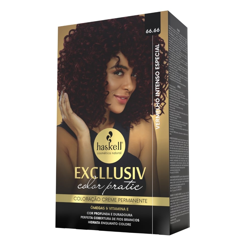 Kit Coloração Haskell Excllusiv Color Pratic Vermelho Intenso 66.66